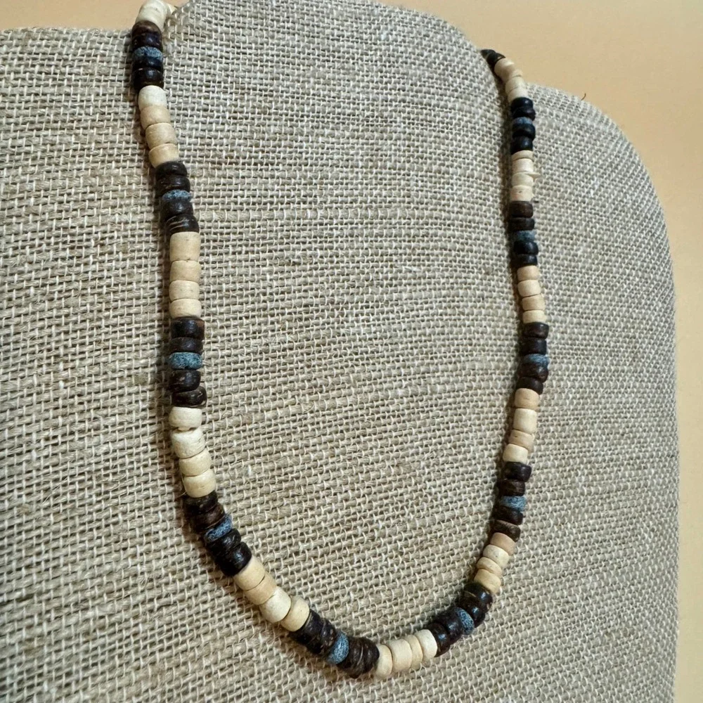 Vintage Handcrafted Bone & Horn Heishi Necklace 16
